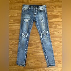 MNML size 29 distressed skinny jeans